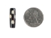 Etched Black Bone Hairpipe: Style Q: 1" (100 pcs) - 125-Q-C (Y2D)