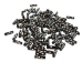 Etched Black Bone Hairpipe: Style Q: 1" (100 pcs) - 125-Q-C (Y2D)