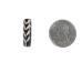 Etched Black Bone Hairpipe: Style S: 1" (100 pcs) - 125-S-C (Y2DC02)