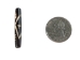 Etched Black Bone Hairpipe: Style U: 1.5" (100 pcs) - 125-U-C (Y2DC02)