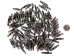 Etched Black Bone Hairpipe: Style V: 1.5" (100 pcs) - 125-V-C (Y2DC02)