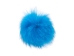 Fur Pompom: Blue/Shadow Fox: Dyed Bright Turquoise - 1267-BSFBT (Y2F)
