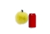 Fur Pompom: Blue/Shadow Fox: Dyed Lemon Yellow - 1267-BSFLY (Y2FWR)