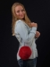 Rabbit Fur Bomb Purse: Red - 1293-RBRD-AS (Y2O)