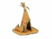 Ojibwa Birchbark Tee-Pee with Canoe: 3" - 13-3 (Y1L)