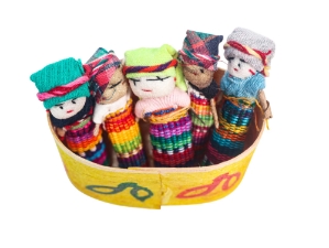 Worry Dolls: 2": Box of Five   guatemalan worry dolls, mayan worry dolls