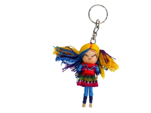 Worry Doll Free Spirit Keychain guatemalan worry dolls, mayan worry dolls