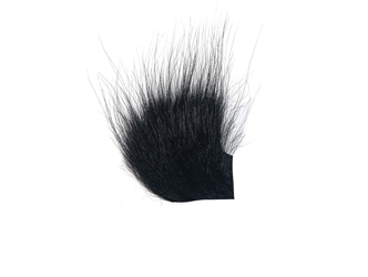 Dyed Icelandic Horse Hair Craft Fur Piece: Black 