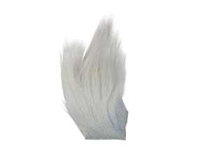 Dyed Icelandic Horse Hair Craft Fur Piece: White 