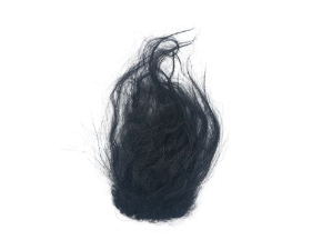 Dyed Icelandic Sheepskin Craft Fur Piece: Black 