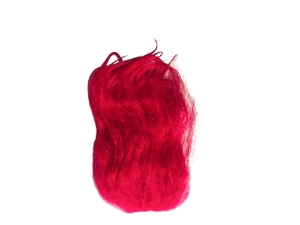 Dyed Icelandic Sheepskin Craft Fur Piece: Red 