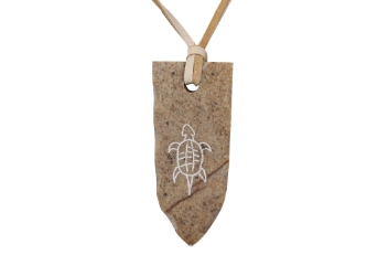 Iroquois Soapstone Arrowhead Necklace: Turtle 