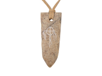 Iroquois Soapstone Arrowhead Necklace: Dreamcatcher 