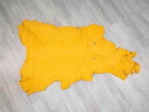 Reverse Deer Leather: Prairie Gold: 2.5- 3 oz (sq ft) 