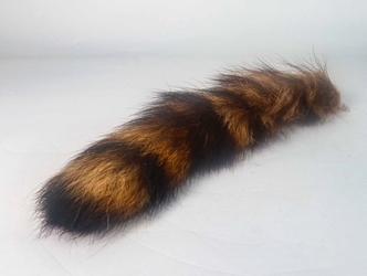 Stiff Natural Raccoon Tail 