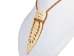 Iroquois Bone Antiqued Tree of Peace Spearhead Necklace - 199-203 (Y1MC19)