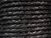 Braided Leather Cord 3mm x 25m: Black - 297C-BL30x25BK (Y2GC03)