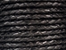 Braided Leather Cord 3mm x 25m: Black - 297C-BL30x25BK (Y2L)