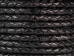 Braided Leather Cord 4mm x 25m: Black - 297C-BL40x25BK (Y2HC20)