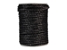 Braided Leather Cord 4mm x 25m: Black - 297C-BL40x25BK (Y2L)