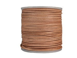 Leather Cord 1mm x 25m: Natural 