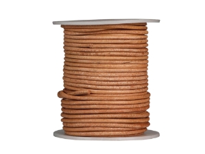 Leather Cord 2mm x 25m: Natural 