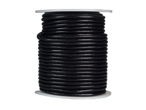 Leather Cord 3mm x 25m: Black 