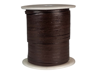 Flat Leather Cord 3mm x 25m: Brown 