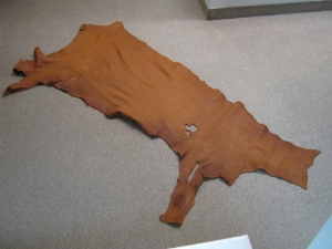 5-5.5 oz Tannery Run Buffalo Leather: Cork (sq ft) 
