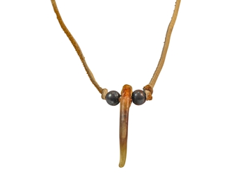 Real Iroquois Badger Claw Necklace: 1-Claw 