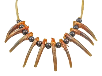 Iroquois Real Badger Claw Necklace: 10-Claw: Assorted 