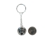 Caged Tumbled Stone Keychain: Black Obsidian - 42-CTBO (Y1MC02)