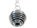 Caged Tumbled Stone Keychain: Black Obsidian - 42-CTBO (Y1MC02)