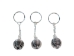 Caged Tumbled Stone Keychain: Black Obsidian - 42-CTBO (Y1MC02)
