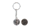 Caged Tumbled Stone Keychain: Hematite - 42-CTHE (Y1MC02)