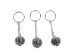 Caged Tumbled Stone Keychain: Hematite - 42-CTHE (Y1MC02)