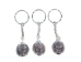 Caged Tumbled Stone Keychain: Lepidolite - 42-CTLE (Y1MC02)