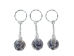 Caged Tumbled Stone Keychain: Lapis Lazuli - 42-CTLL (Y1MC02)