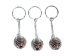 Caged Tumbled Stone Keychain: Mahogany Obsidian - 42-CTMO (Y1MC02)