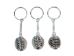 Caged Tumbled Stone Keychain: Pyrite - 42-CTPY (Y1MC02)