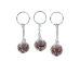Caged Tumbled Stone Keychain: Red Jasper - 42-CTRJ (Y1MC02)