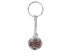 Caged Tumbled Stone Keychain: Red Jasper - 42-CTRJ (Y1MC02)