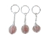 Caged Tumbled Stone Keychain: Rose Quartz - 42-CTRQ (Y1MC02)