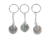 Caged Tumbled Stone Keychain: White Rainbow Moonstone - 42-CTWRM (Y1MC02)