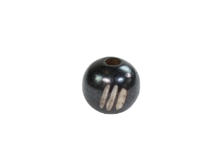 Etched Round Black Bone Bead: Style H: 0.4" (100 pcs) bone beads