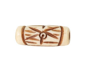 Carved Bone Bead: 0.75" (100 pcs) bone beads