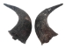 Matching Pair of Large North American Buffalo Horn Caps: #2 Grade - 576-2LM2-AS (Y3KRU)