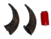 Matching Pair of Large North American Buffalo Horn Caps: #3 Grade - 576-2LM3-AS (Y3KRB)