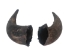 Matching Pair of Large North American Buffalo Horn Caps: #3 Grade - 576-2LM3-AS (Y3KRB)