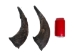 Matching Pair of North American Buffalo Horn Caps: #3 Grade - 576-2M3-AS (Y3K)